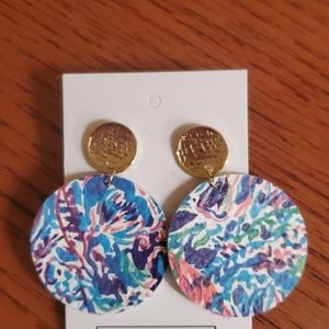 Lilly Pulitzer designed earrings